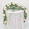 4 Pack 24Ft Artificial Eucalyptus Flower Garland with Champagne Roses, Fake Rose Flower Greenery Garland Floral Vines for Wedding Home Party Table Runner Decor (4PCS, Champagne)